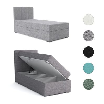 Einzelbett Boxspringbett Bett Jugendbett Monaco Mini Basic Bettkasten Jugendzimmer