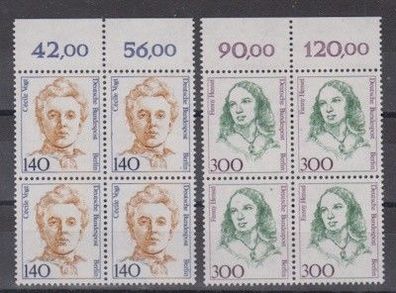 Berlin 1989 postfrisch MiNr. 848-849 4er Block mit Oberrand