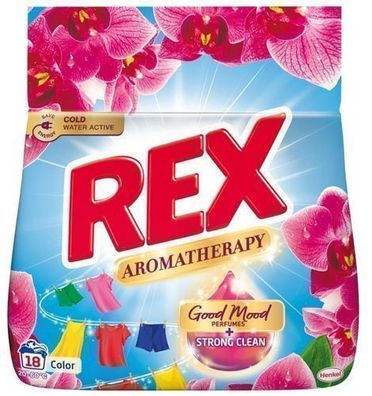 Rex Aromatherapy Color Orchid, Proszek für farbige Kleidung, 0,99 kg