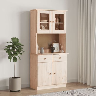 vidaXL Highboard ALTA 77x35x165 cm Massivholz Kiefer