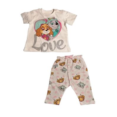 Baby-Set | Kurzes Shirt & Lange Hose | PAW Patrol "Love" mit Skye & Everest