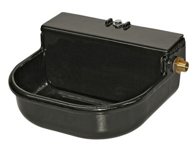 Schwimmertränke, 3-Liter, emailliert, chwarz m. Ablaufst