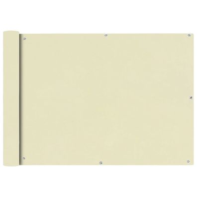 vidaXL Balkonsichtschutz Oxfordgewebe 75x400 cm Creme