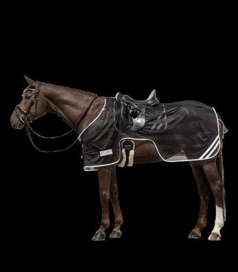 REFLEX Ausreitdecke - Farbe: schwarz/silbergrau Größe: 125 cm