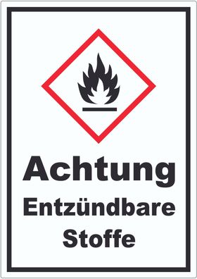 Aufkleber Entzündbare Stoffe Flamme