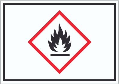 Aufkleber Entzündbare Stoffe Symbol Flamme