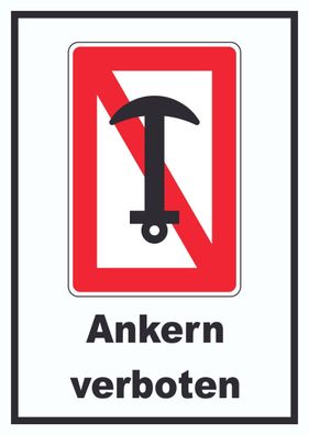 Ankern verboten Schild