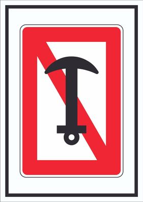 Ankern verboten Symbol Schild