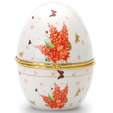 Osterei-Dose mit Deckel 12 cm klappbar Osterdose Dekodose vergoldetet Bonboniere