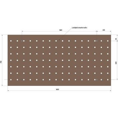 Unicraft Buche-Multiplex, 1600 x 790 mm Lochrasterplatte