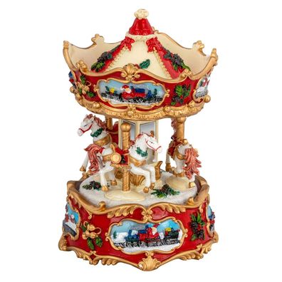 Spieluhr Weihnachten Karussell Ø 10.8 cm mit "Jingle Bells" Melodie