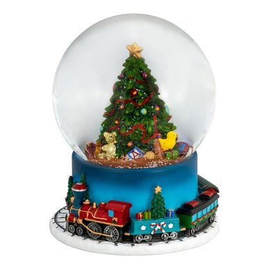 Spieluhr Schneekugel Weihnachtsbaum Ø 12 cm "White Christmas" Melodie