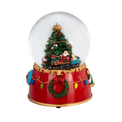 Schneekugel Spieluhr Weihnachten Ø 10 cm "We wish you a merry Christmas" Melodie