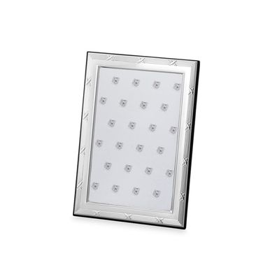 Fotorahmen 925 Silber Bilderrahmen 10x15 cm Silberrahmen 1 Foto Kreuzband Rahmen