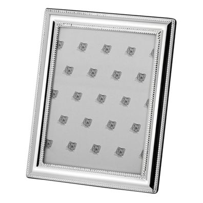 Fotorahmen Bildmaß 15x20 cm versilberter Einzelrahmen Bilderrahmen mit Perlrand
