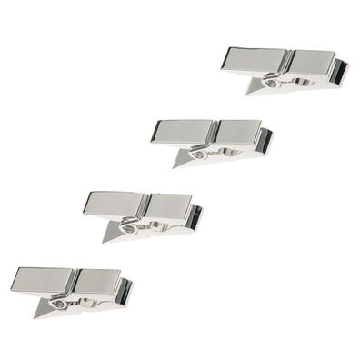 versilbertes Klammer Set 4-teilig für Servietten 3.3 x 1 cm