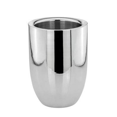 Flaschenkühler 19x14 cm Edelstahl doppelwandig für 1 Flasche Wein- & Sektkühler
