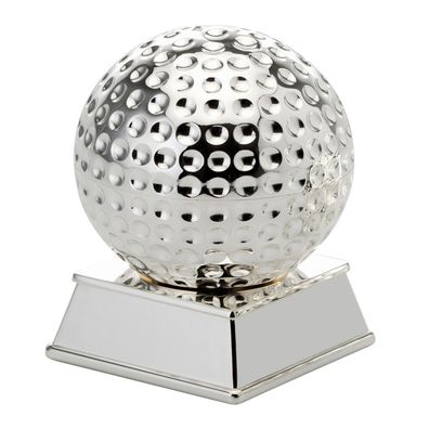 versilberter Briefbeschwerer Motiv Golfball Ø 7 cm