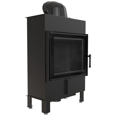 Kamineinsatz aus Stahl KRATKI LUCY SLIM 8 kW Ø 160 schwarz Verkleidung