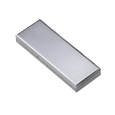 kleine Tablettendose für 1 Woche und unterwegs rechteckig verchromt