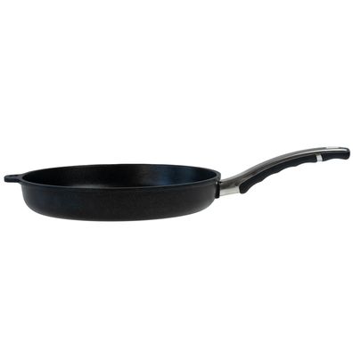 BAF Bratpfanne Induktion 28 cm - große runde Antihaftpfanne Aluguss - flacher Rand