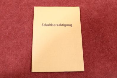 DDR Dokument Energiewirtschaftliche Berechtigung VEB Energiekombinat Mitte FFo