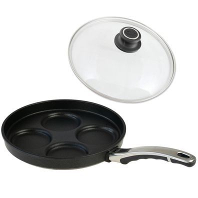 BAF flache Spiegelei Pfanne Induktion & Deckel 26 cm beschichtet Aluminiumguss