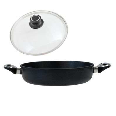BAF runde hohe Kasserolle Induktion & Deckel 28 cm beschichtet Aluguss