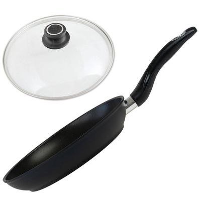 BAF Bratpfanne 28 cm Induktion geschmiedet Aluminium Antihaft beschichtet Deckel