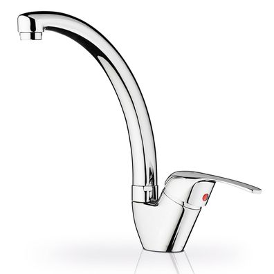 klassischer verchromter Küchen Einhebelmischer Ausladung 220 mm
