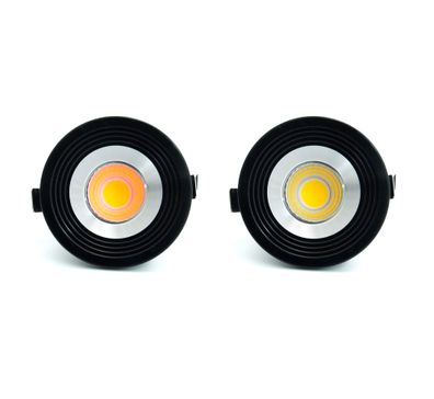 3 W Mini LED Spot LED Einbauleuchte inkl. Trafo schwarz-silber