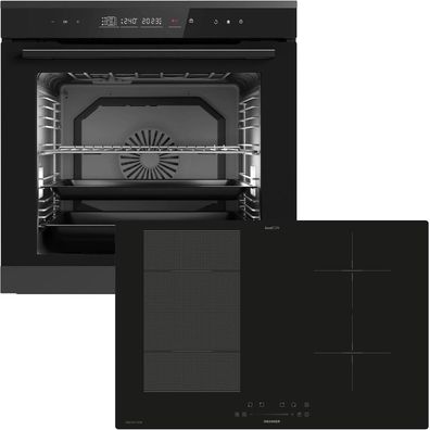 Oranier Einbau Backofen Set Pyrolyse Touch 14 Funktionen & Flexx-Induktion 80 cm