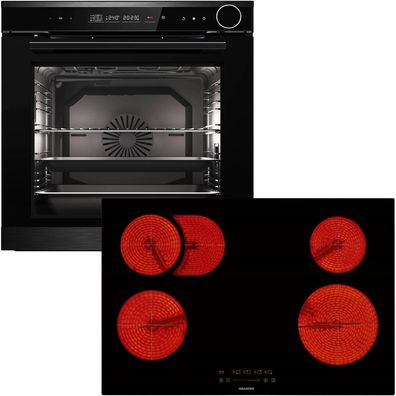 Oranier Dampf Backofen Set 14 Funktionen Einbau autark Kochfeld 80 cm Bräterzone