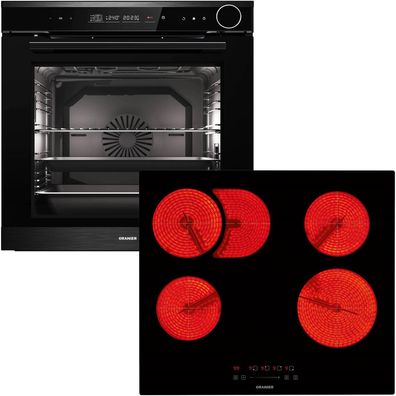 Oranier Dampf Backofen Set 14 Funktionen Einbau autark Kochfeld 60 cm Bräterzone