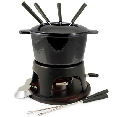 Swissmar Fondue Set Induktion 12-teilig Ø 17 cm schwarz Gusseisen für 6 Personen