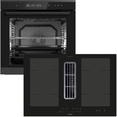 Oranier Einbau Backofen Set Pyrolyse Touch & Flächen-Induktion 80 cm Dunstabzug