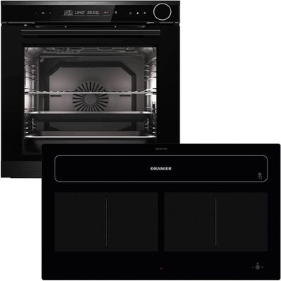 Oranier Dampf Backofen Set Einbau KFL 2092 Flächen-Induktion Kochfeldabzug 90 cm