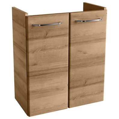 Fackelmann 84332 Waschbecken Unterschrank Gäste WC hängend 55 cm ast eiche