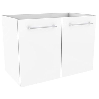 Fackelmann 84713 Waschtisch Unterschrank hängend 60 cm weiß Hochglanz