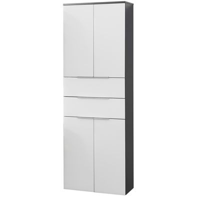 Fackelmann 80923 Hochschrank Kara Chees 60 cm Glas lackiert