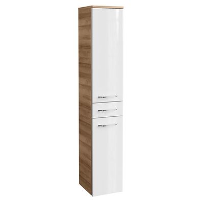 Fackelmann 84255 Hochschrank hängend 30 cm weiß Hochglanz