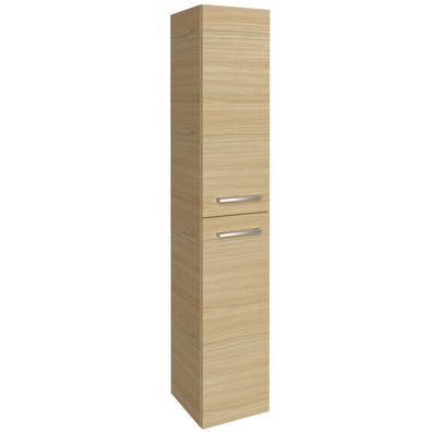 Fackelmann schmaler Hochschrank 162cm hoch 2-türig hellbraun Türanschlag rechts