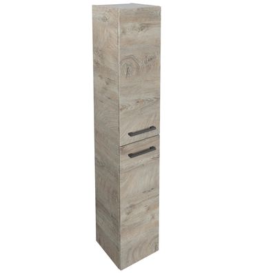 Fackelmann schmaler 2-türiger Bad Hochschrank 162 cm braun Badschrank hängend