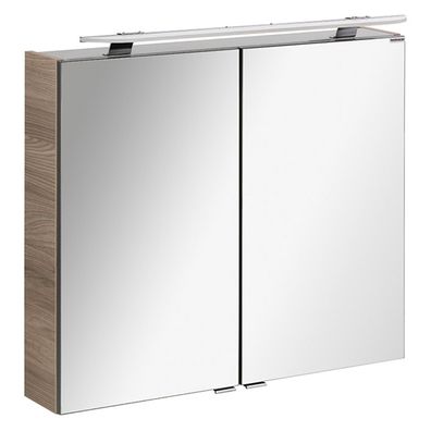 Fackelmann 79891 LED Spiegelschrank 80 cm stein-esche Optik