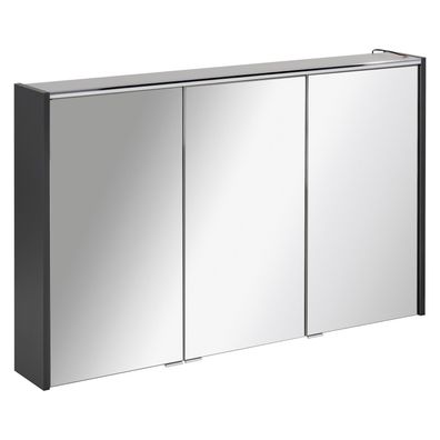 Fackelmann 82188 Spiegelschrank Bad mit LED Beleuchtung 110 cm anthrazit