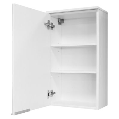 Fackelmann 80907 Hängeschrank Kara Bianco 40 cm weiß lackiertes Glas links