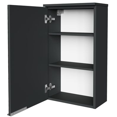 Fackelmann 80901 Hängeschrank Kara Anthrazit 40 cm Glas lackiert links