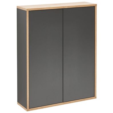 Fackelmann 84621 Doppel Hängeschrank hängend/stehend 60 cm anthrazit