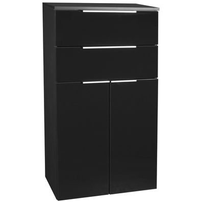 Fackelmann 80922 Midischrank Kara Anthrazit 60 cm Glas lackiert Höhe 106,5 cm