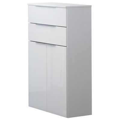 Fackelmann 80926 Midischrank Kara 61 cm weiß lackiertes Glas